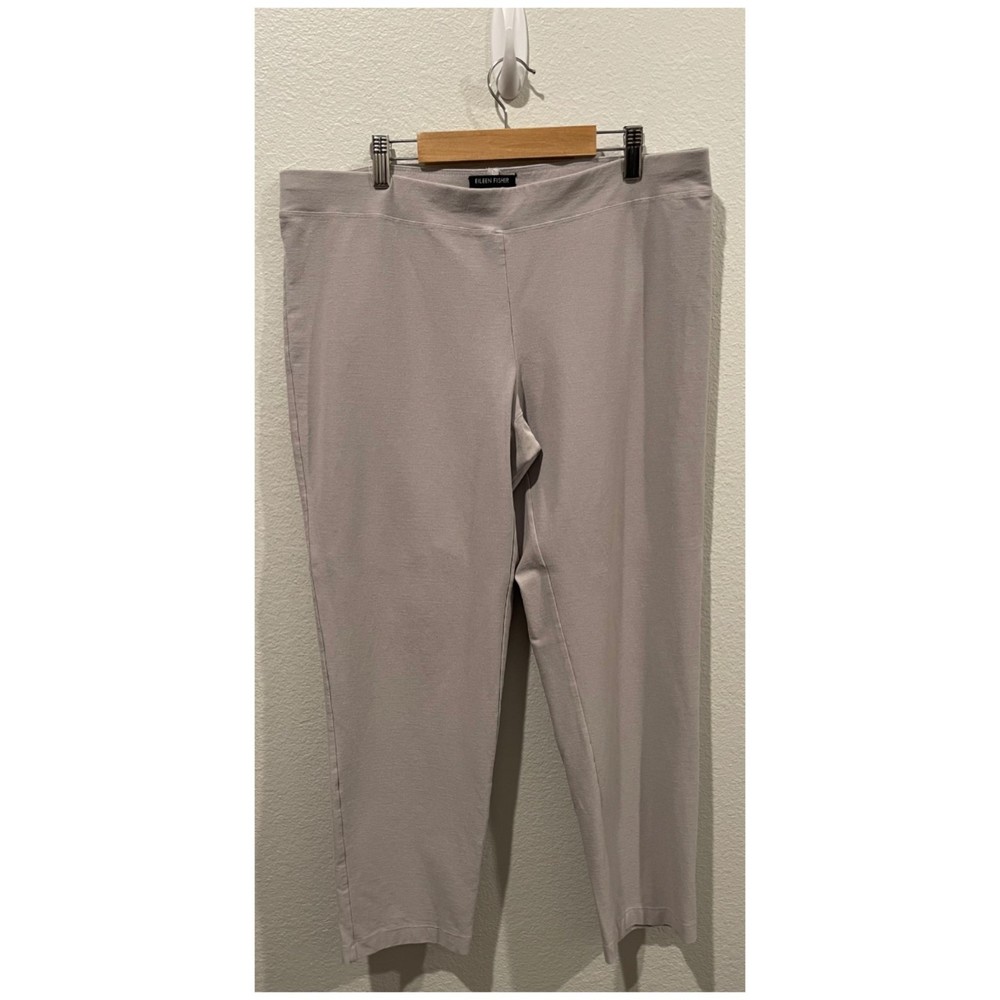 EILEEN FISHER Grey Cropped Pants
